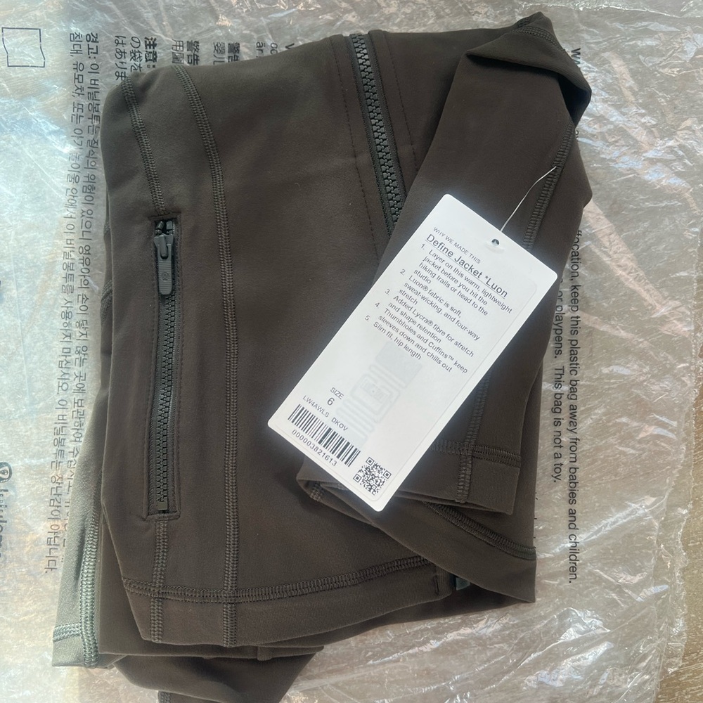 Lululemon Dark Olive Zip-Up Jacket
